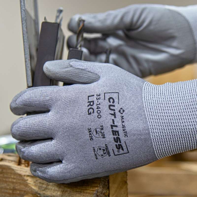 Majestic Glove 33-1400 Cut-Less® Korplex® glove – seamless knit, cut-resistant work glove designed for superior hand protection and all-day comfort.
