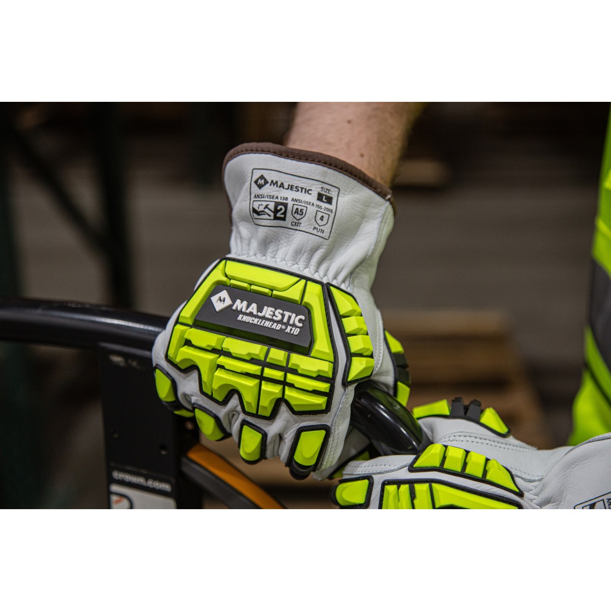 X10 Cut-Less Goatskin Drivers Glove with Impact Protection, A6