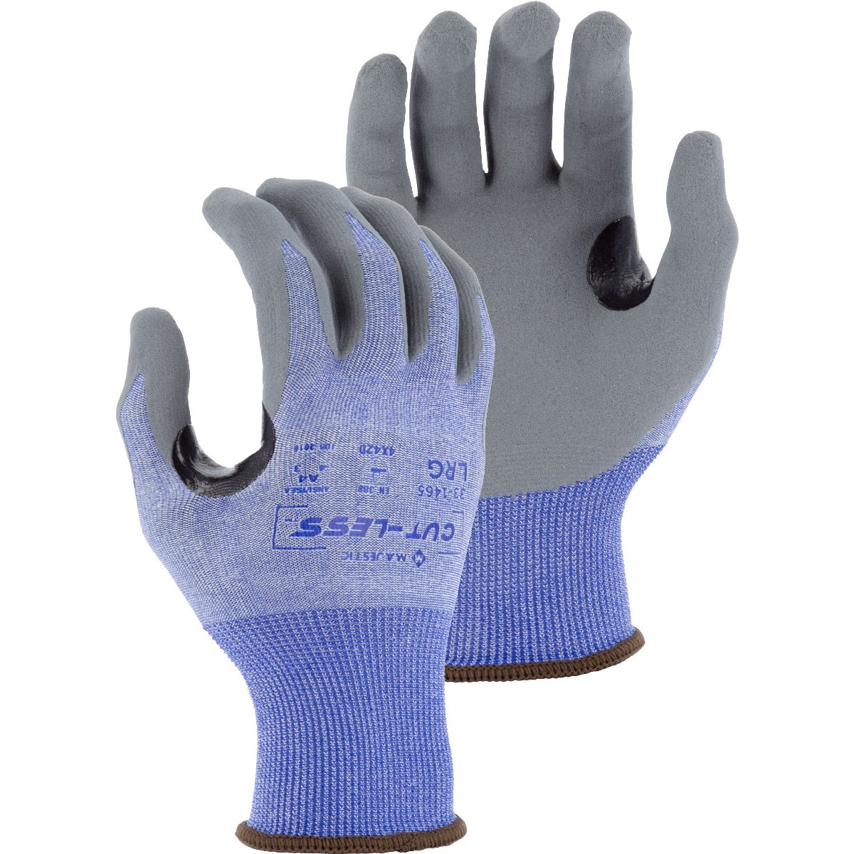 Cut-Less Korplex Glove with Foam Nitrile Palm, ANSI A4 | Majestic