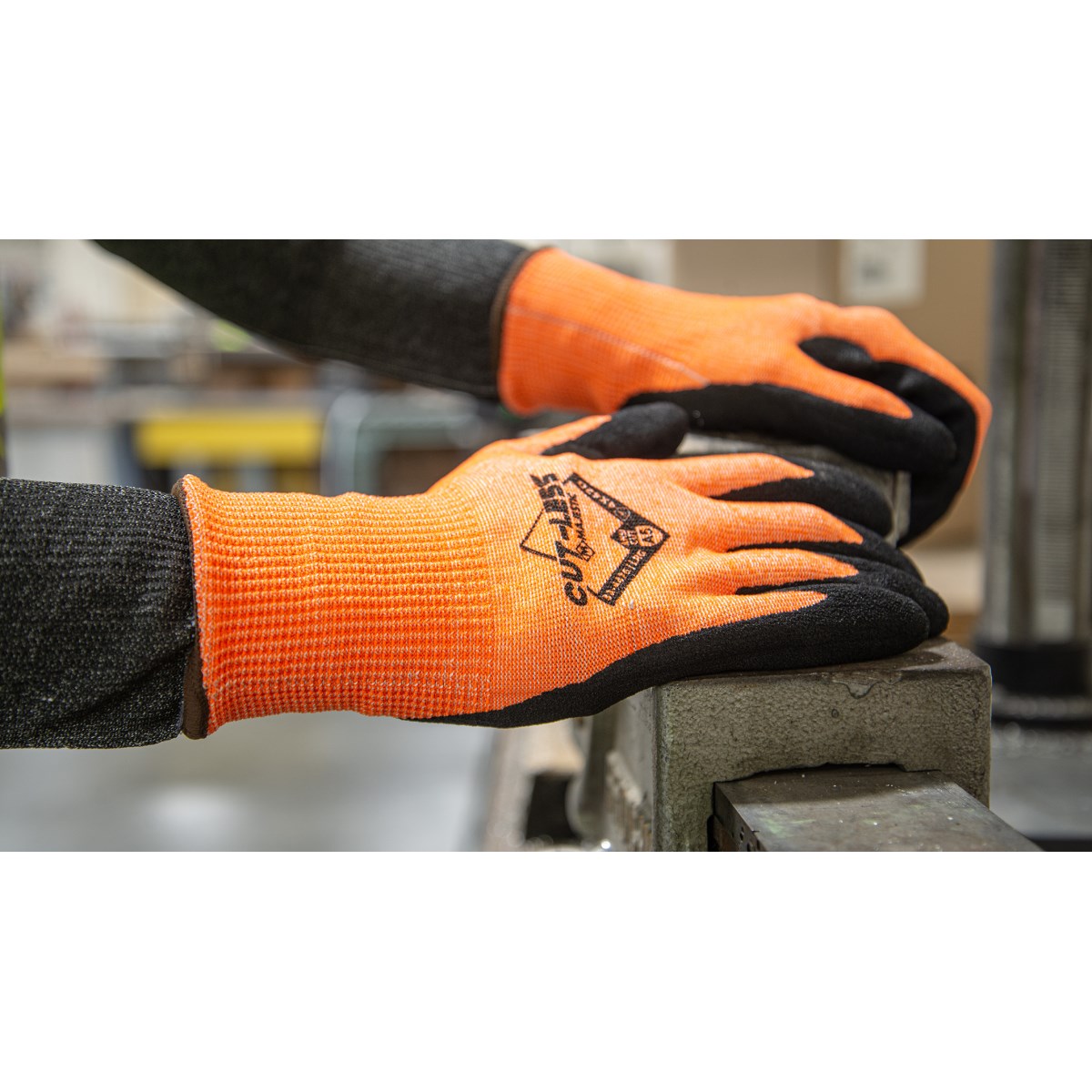 Cut-Less Korplex Glove with Sandy Nitrile Palm, 13g, ANSI A5