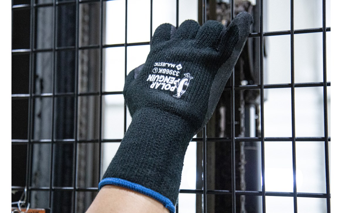 Polar Penguin Winter Lined Napped Terry Glove with Foam Latex