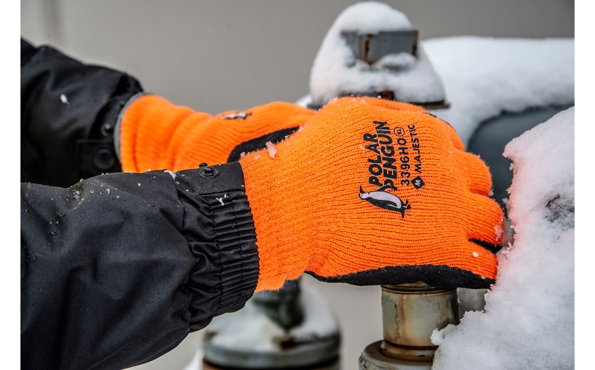 Polar Penguin Winter Lined Napped Terry Glove with Foam Latex