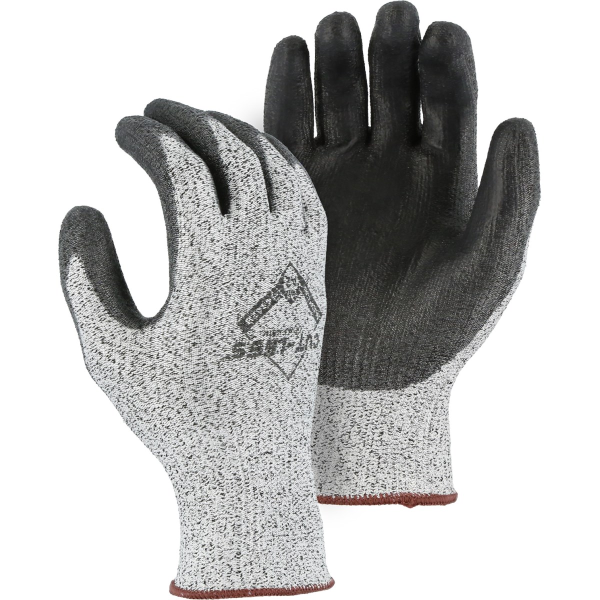 Cut-Less Korplex Glove with Polyurethane Palm, 13g, ANSI A2