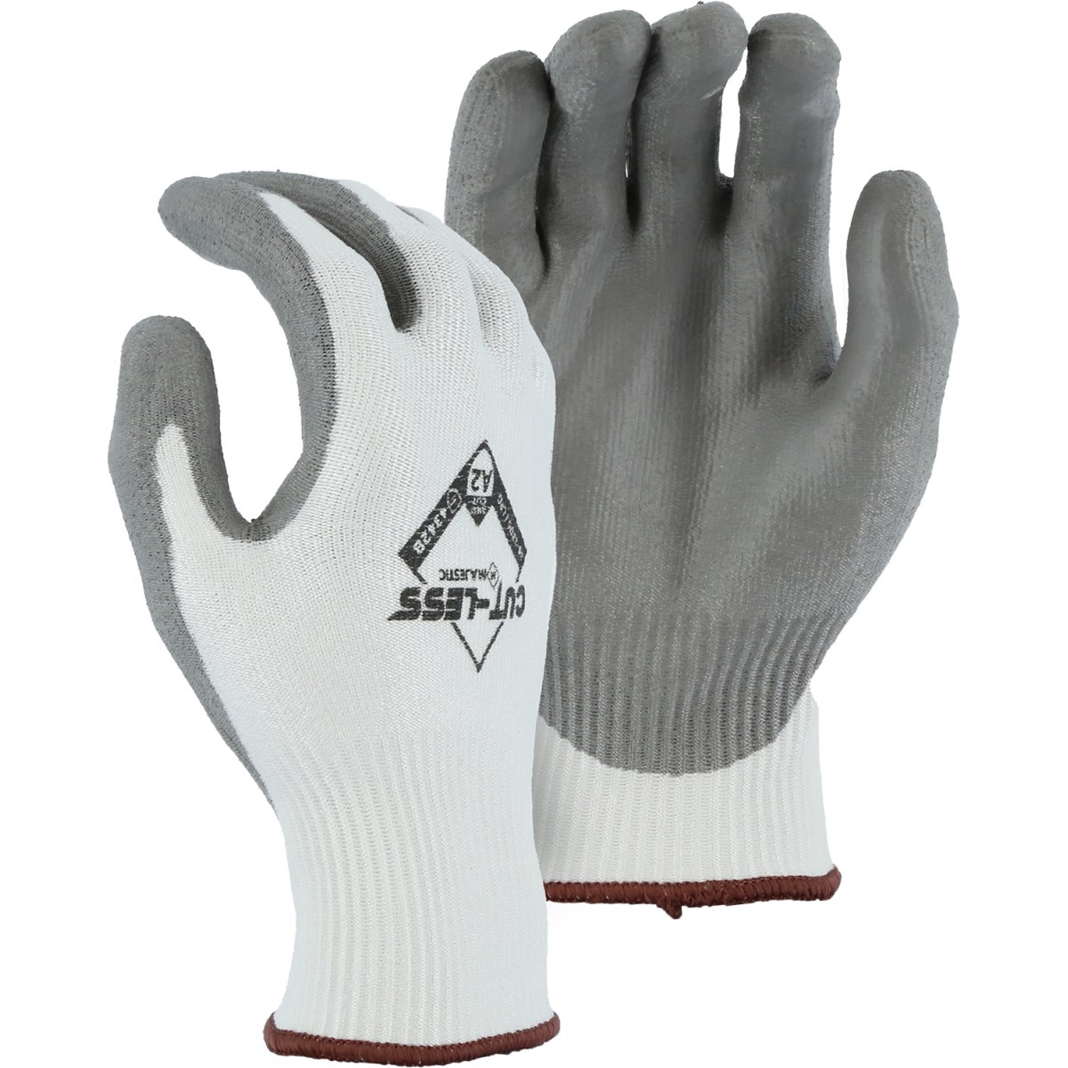 Cut-Less Korplex Glove with Polyurethane Palm, 13g, ANSI A2