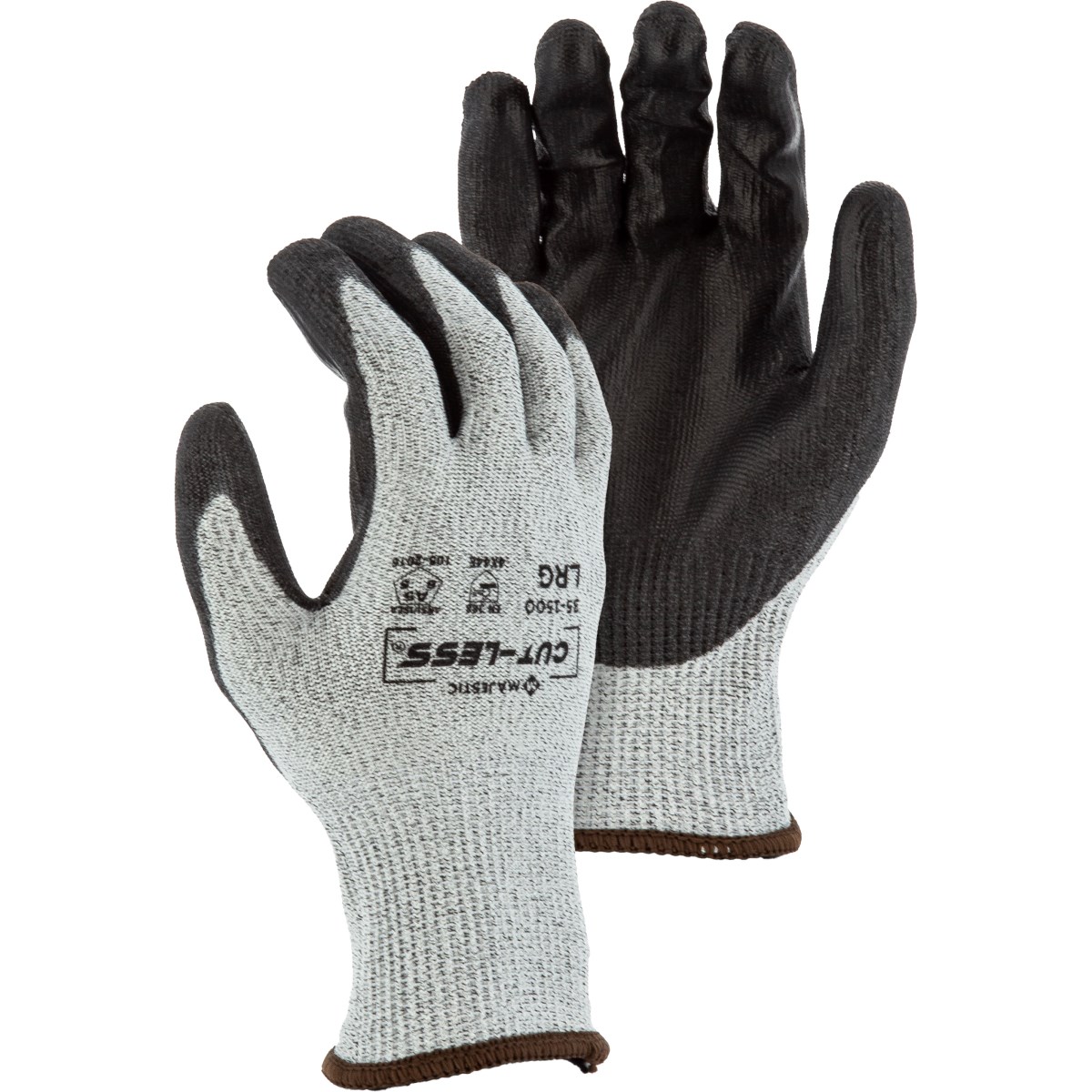 Cut-Less Korplex Glove with Polyurethane Palm, 13g, ANSI A5