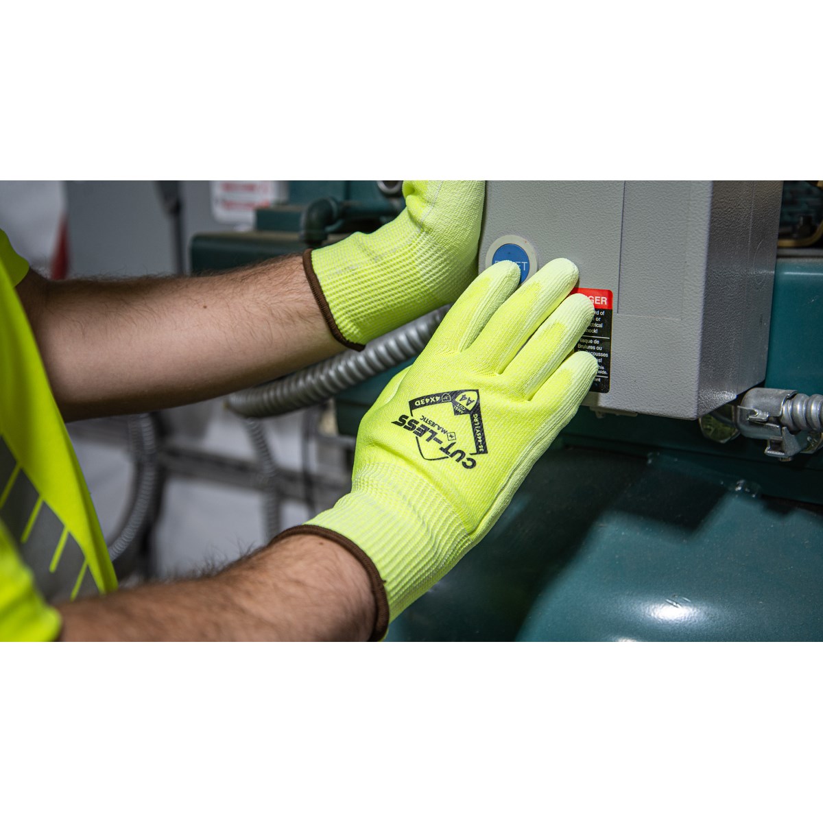 Cut-Less Korplex Glove with Polyurethane Palm, 13g, ANSI A4