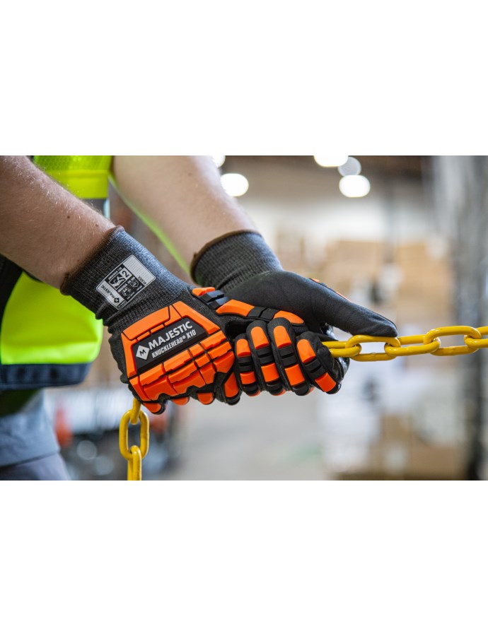 X-10 Korplex Glove with Foam Nitrile Palm, 18g, ANSI A4 | Majestic