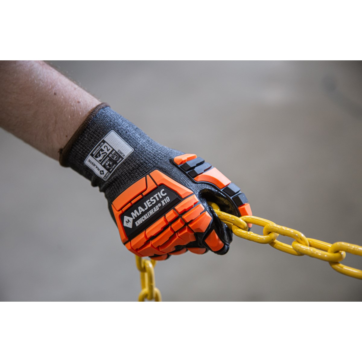 X-10 Korplex Glove with Foam Nitrile Palm, 18g, ANSI A4 | Majestic