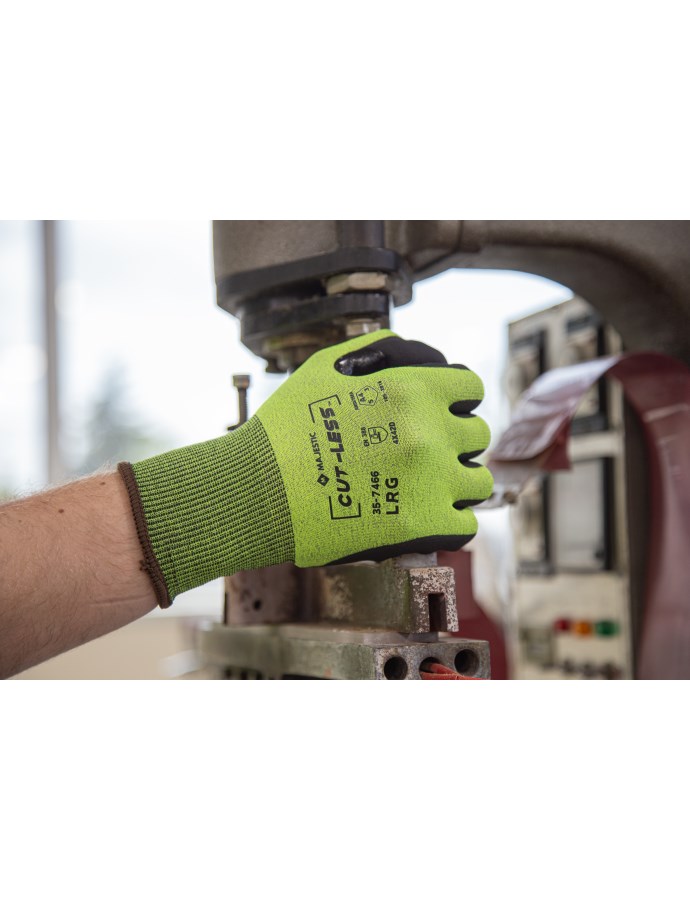 Cut-Less Korplex Glove with Premium Foam Palm, 18g, ANSI A4