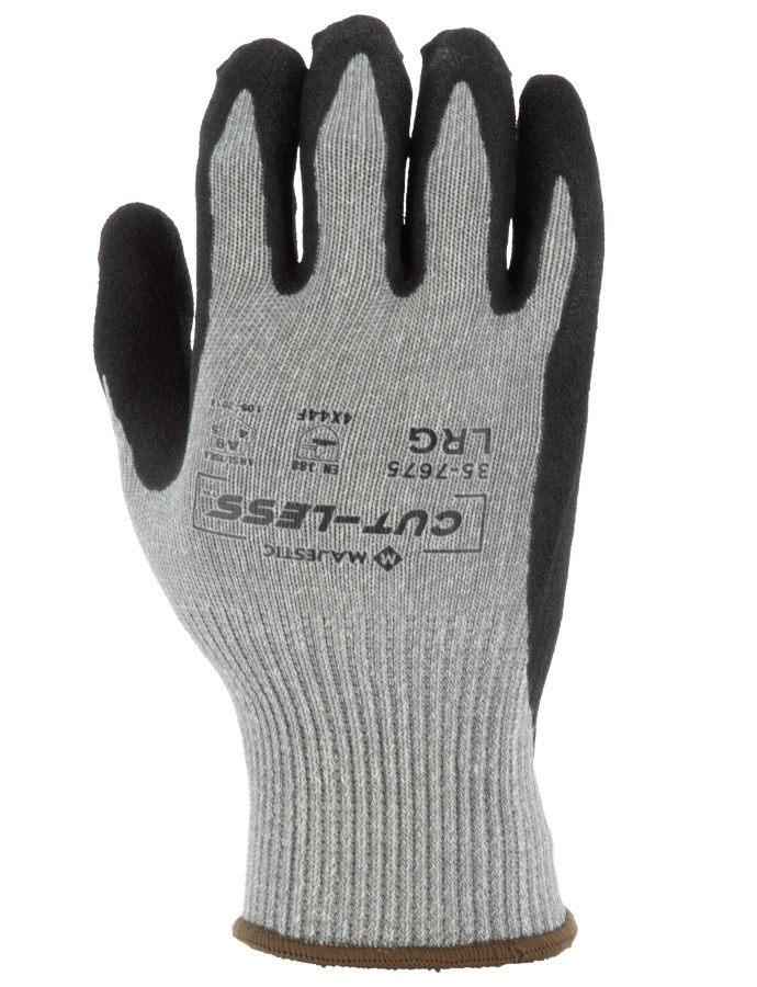 Cut-Less Korplex Glove with Sandy Nitrile Palm, 13g, ANSI A9