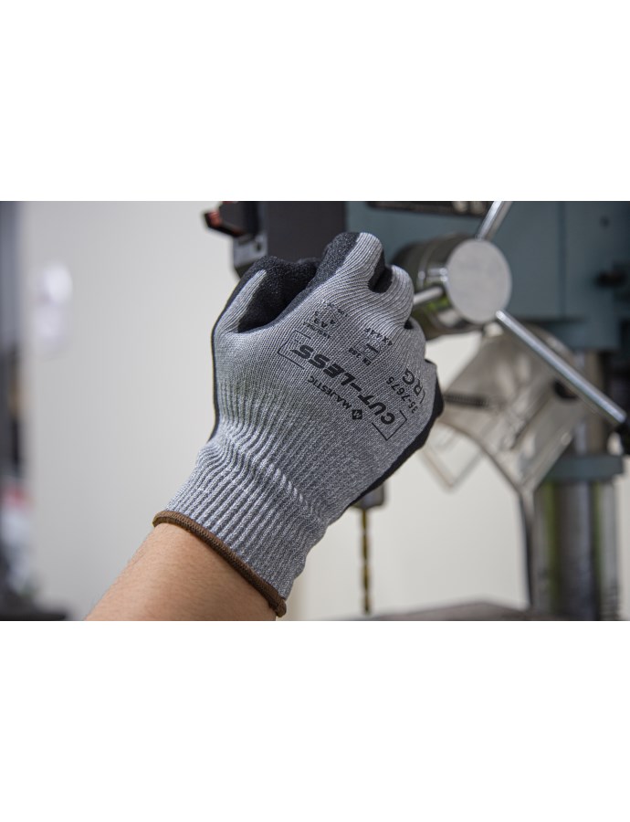 Cut-Less Korplex Glove with Sandy Nitrile Palm, 13g, ANSI A9