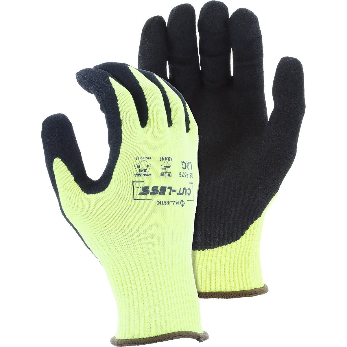 Cut-Less Korplex Glove with Sandy Nitrile Palm, 13g, ANSI A9