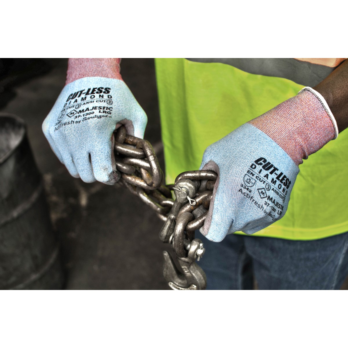 Cut-Less Dyneema Glove with Polyurethane Palm, 18g, ANSI A2