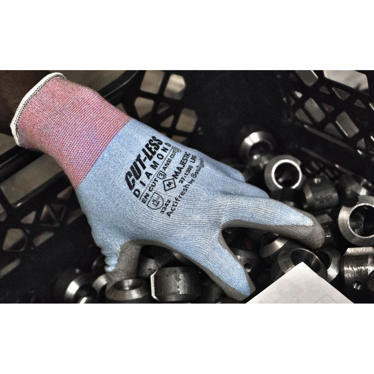 Cut-Less Dyneema Glove with Polyurethane Palm, 18g, ANSI A2