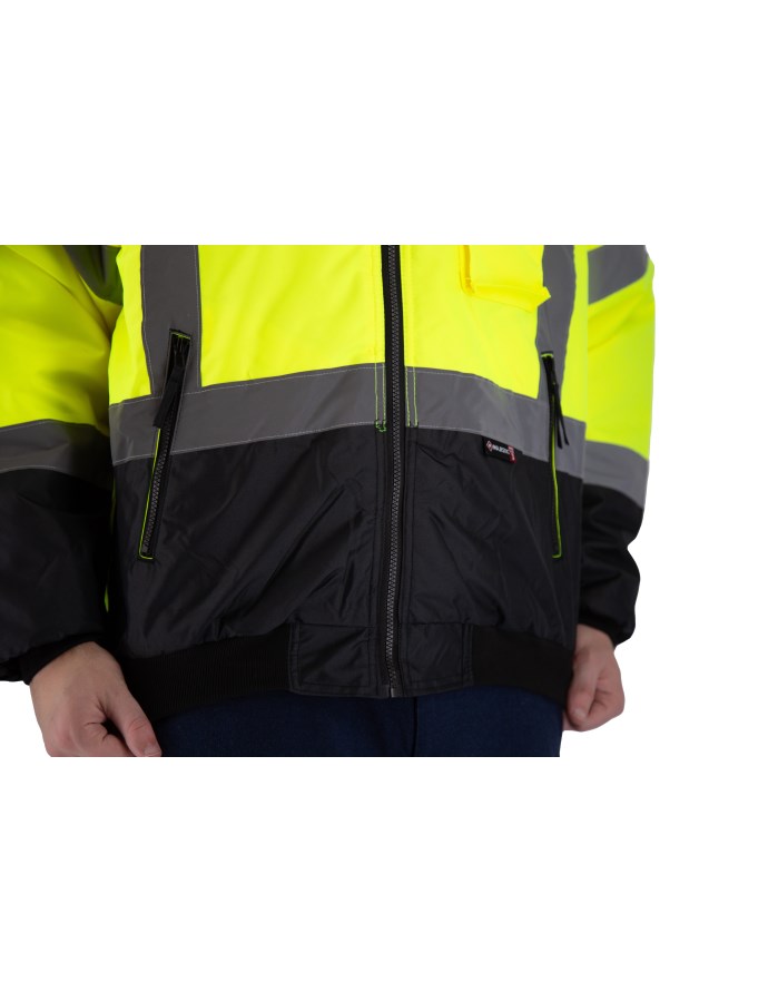 High Visibility Waterproof Jacket with Quilted Liner, ANSI 3, R