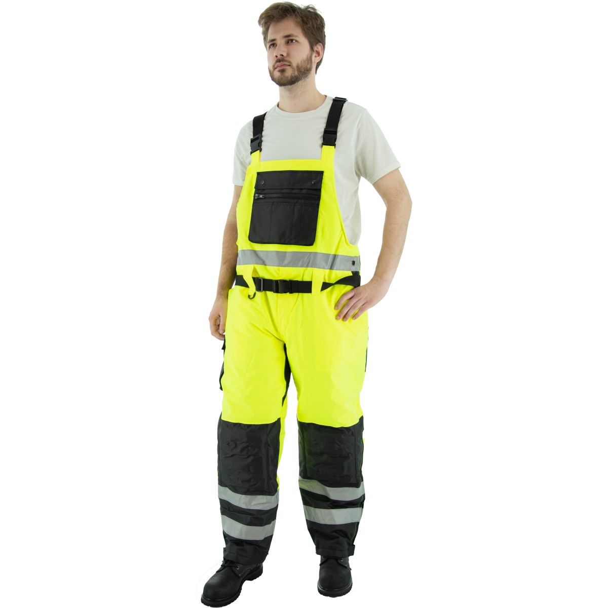 High Visibility Waterproof Bib Overall ANSI E | Majestic Glove