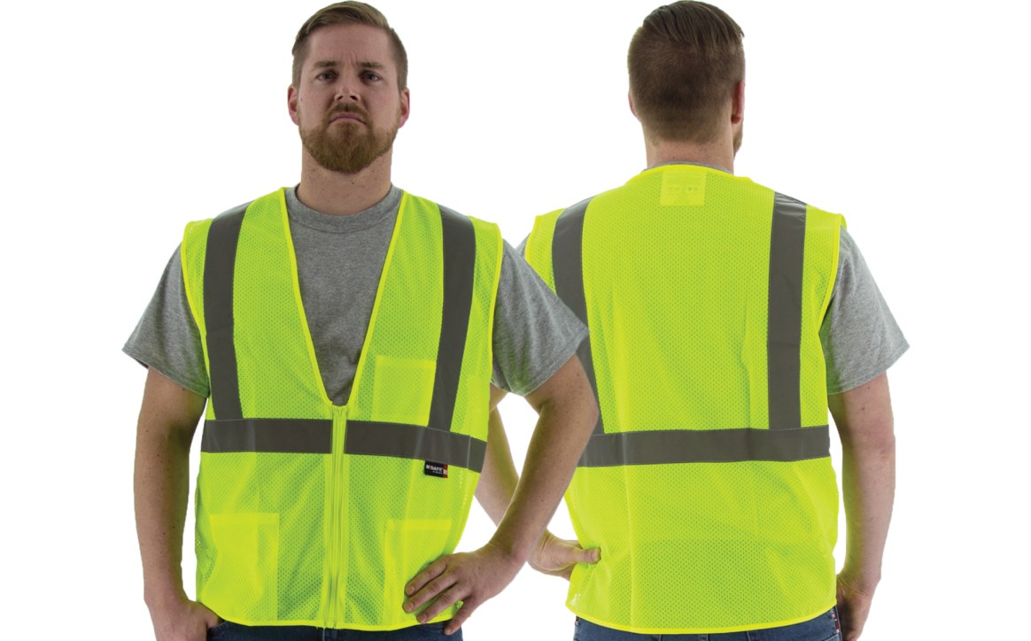 High Visibility Mesh Vest, ANSI 2, R | Majestic Glove