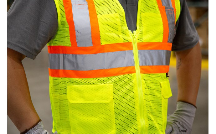 High Visibility Mesh Vest with DOT Striping, ANSI 2, R | Majestic