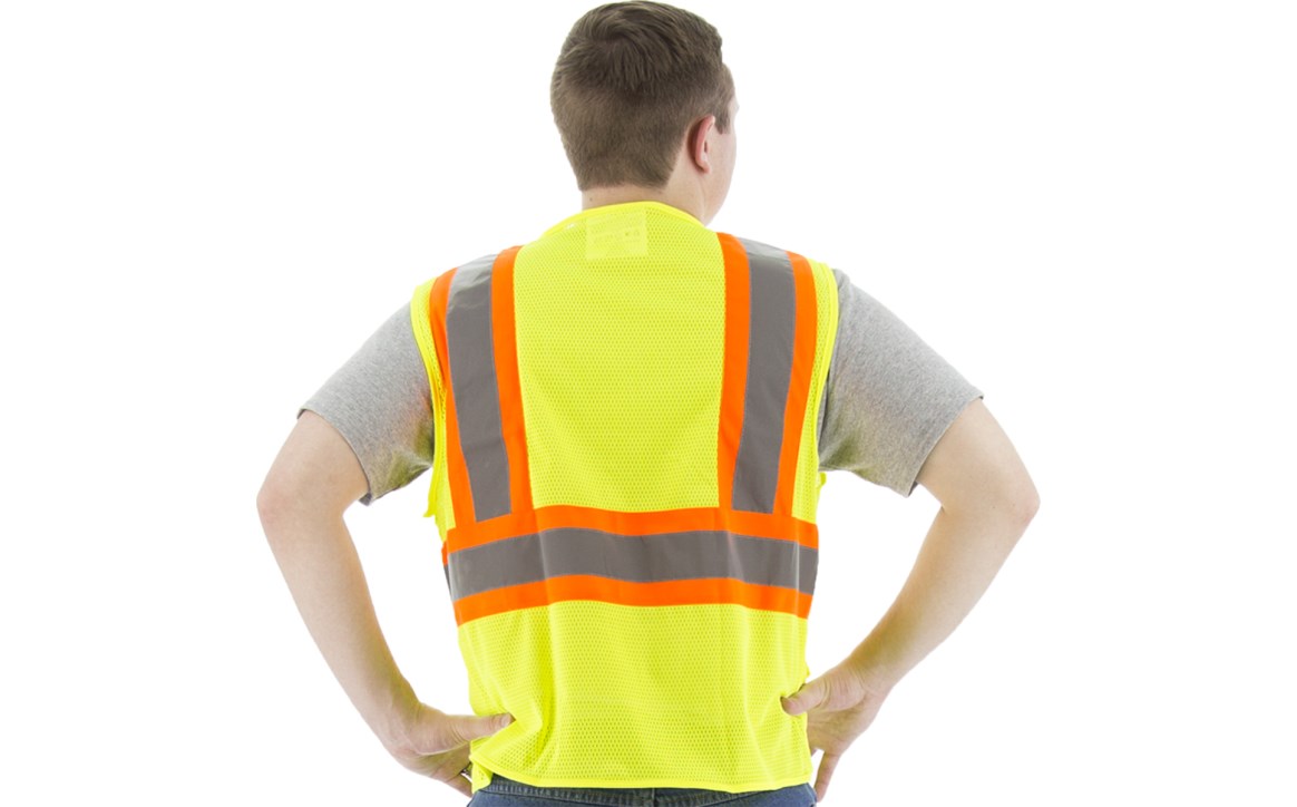 High Visibility Mesh Vest with DOT Striping, ANSI 2, R | Majestic