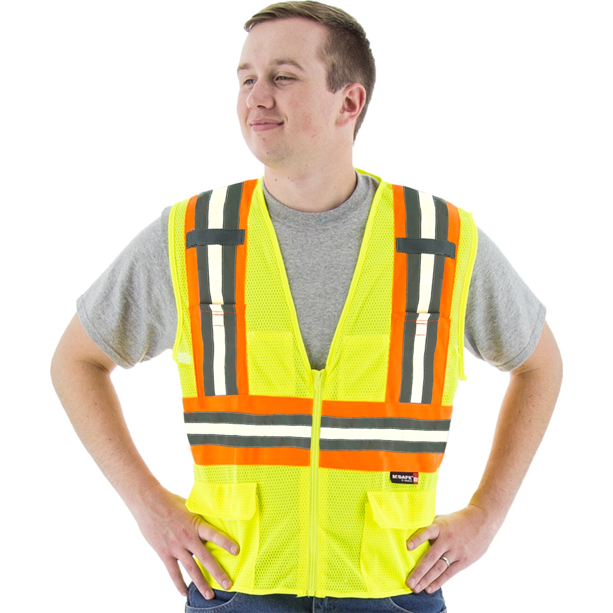High Visibility Glow-in-the Dark Mesh Vest, Class 2 | Majestic Glove