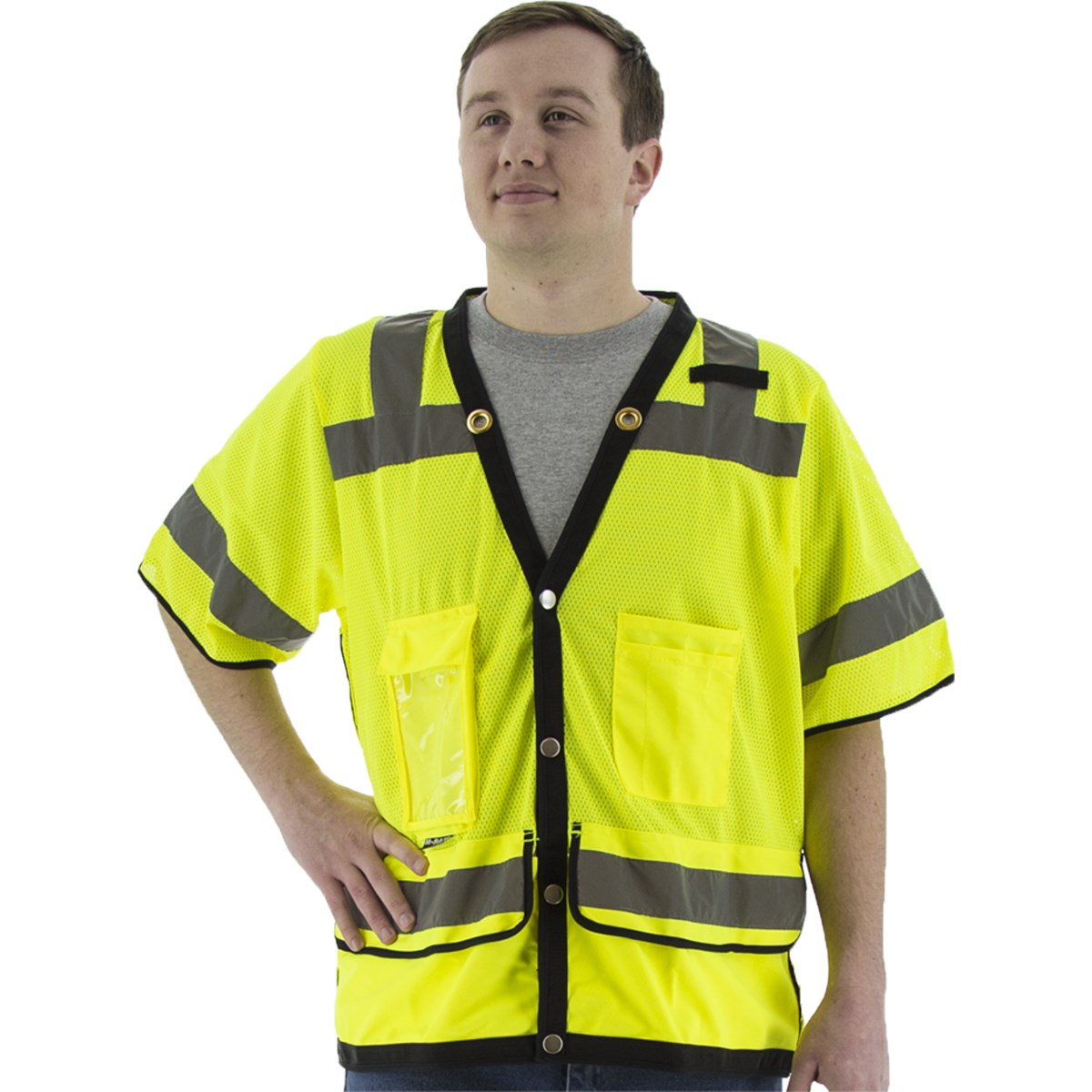 High Visibility Heavy Duty Mesh Vest, ANSI 3, R | Majestic Glove