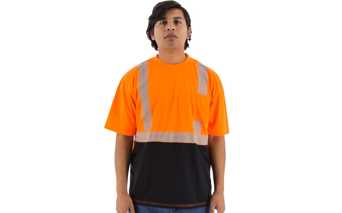 High Visibility Short Sleeve Shirt with Reflective Chainsaw