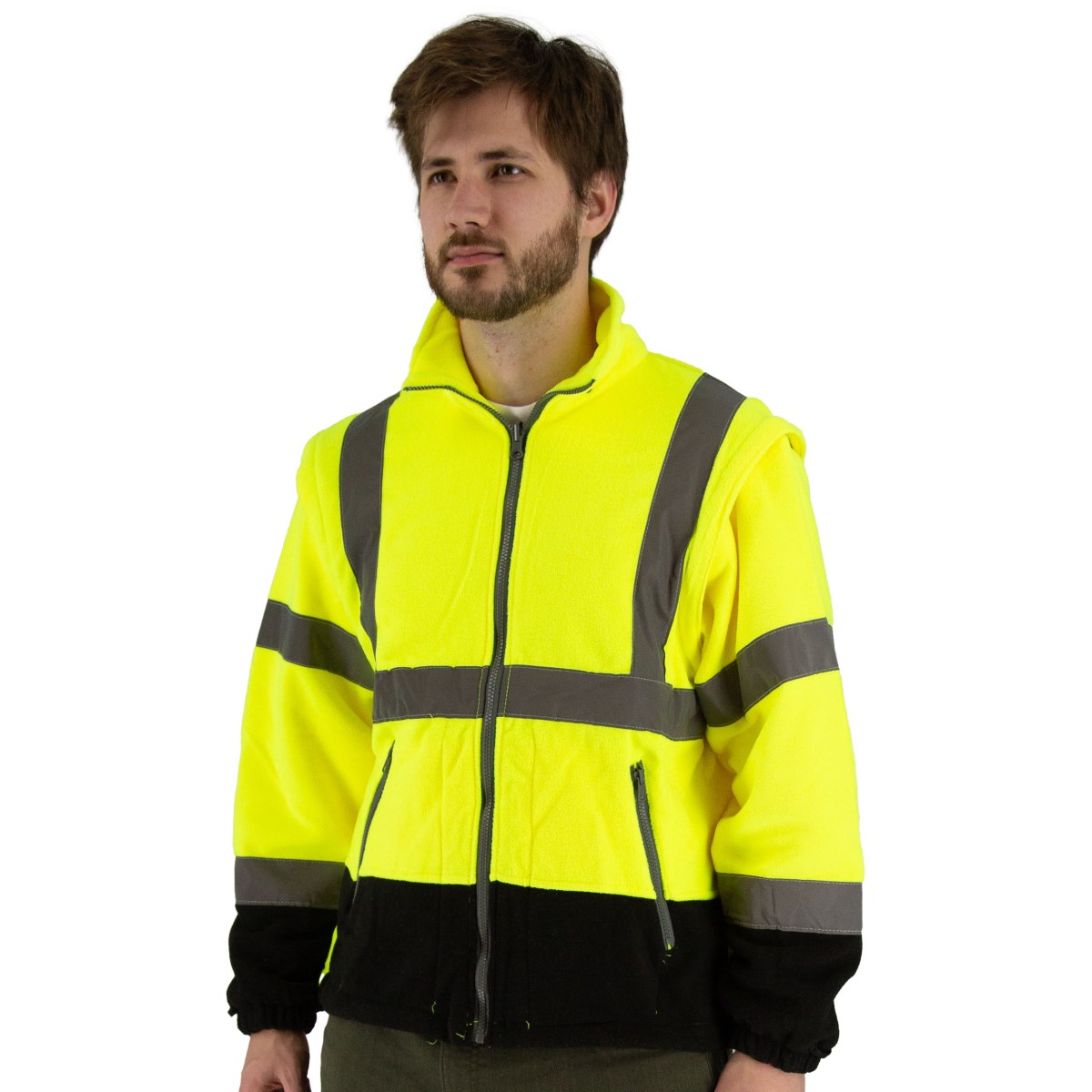 High Visibility 8-in-1 Waterproof Jacket with High Visibility