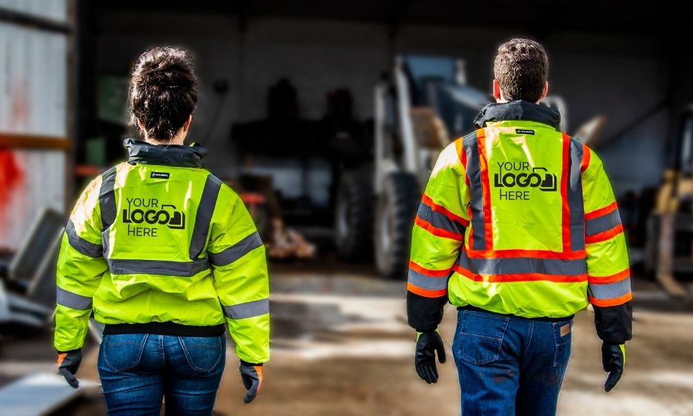 Custom-branded Majestic high-visibility jackets